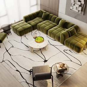 现代沙发茶几组合3D模型下载